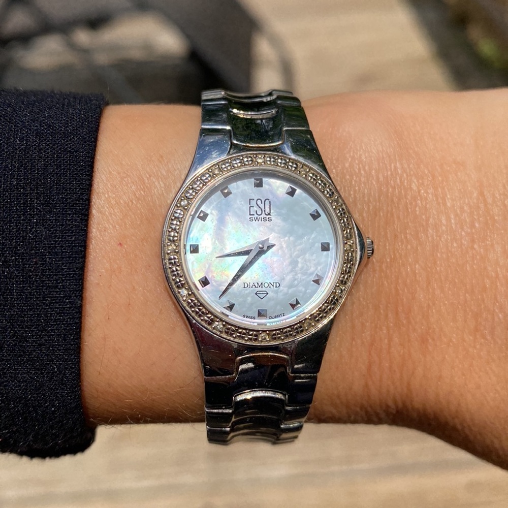 ESQ Diamond Swiss watch with Mother of pearl face